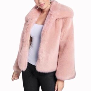 Venus Wool Blend Faux Fur Coat